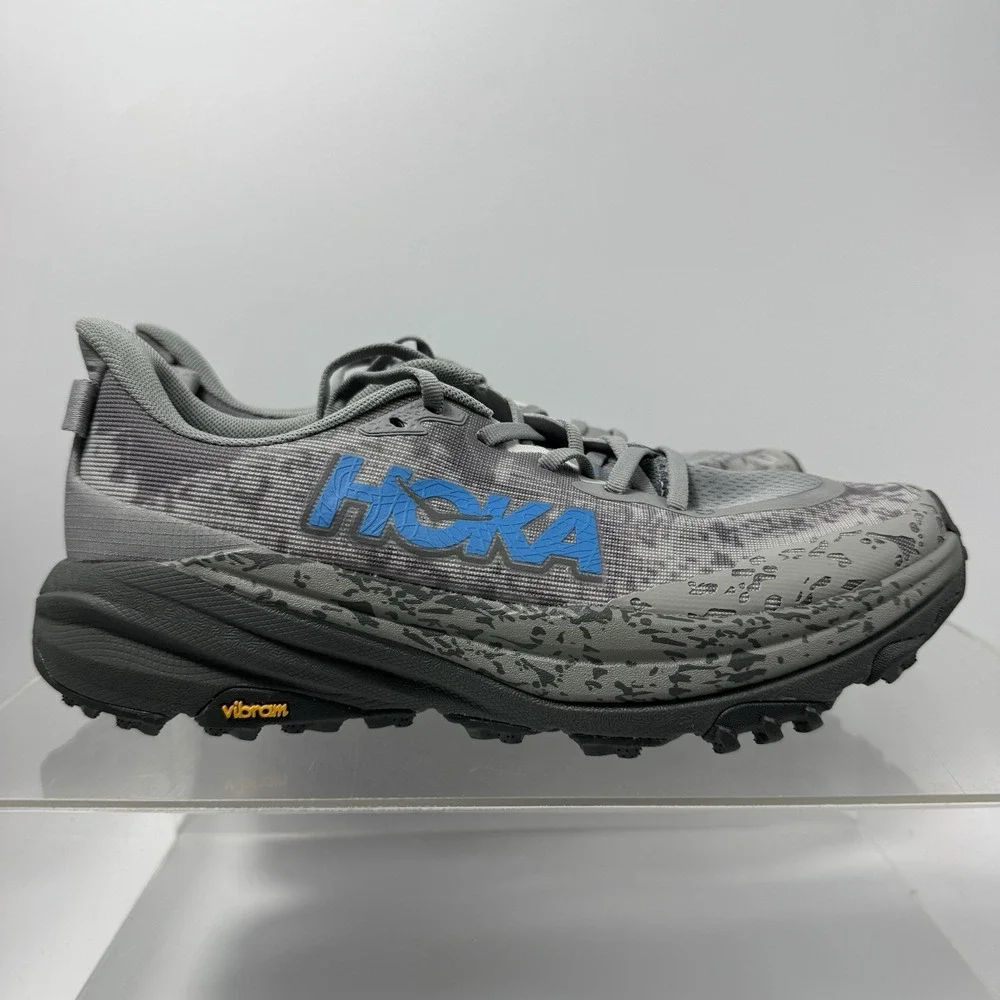 Brand New Hoka Speedgoat 6 Grey Blue 1147791 GCG Running Trail Men's Size 8.5